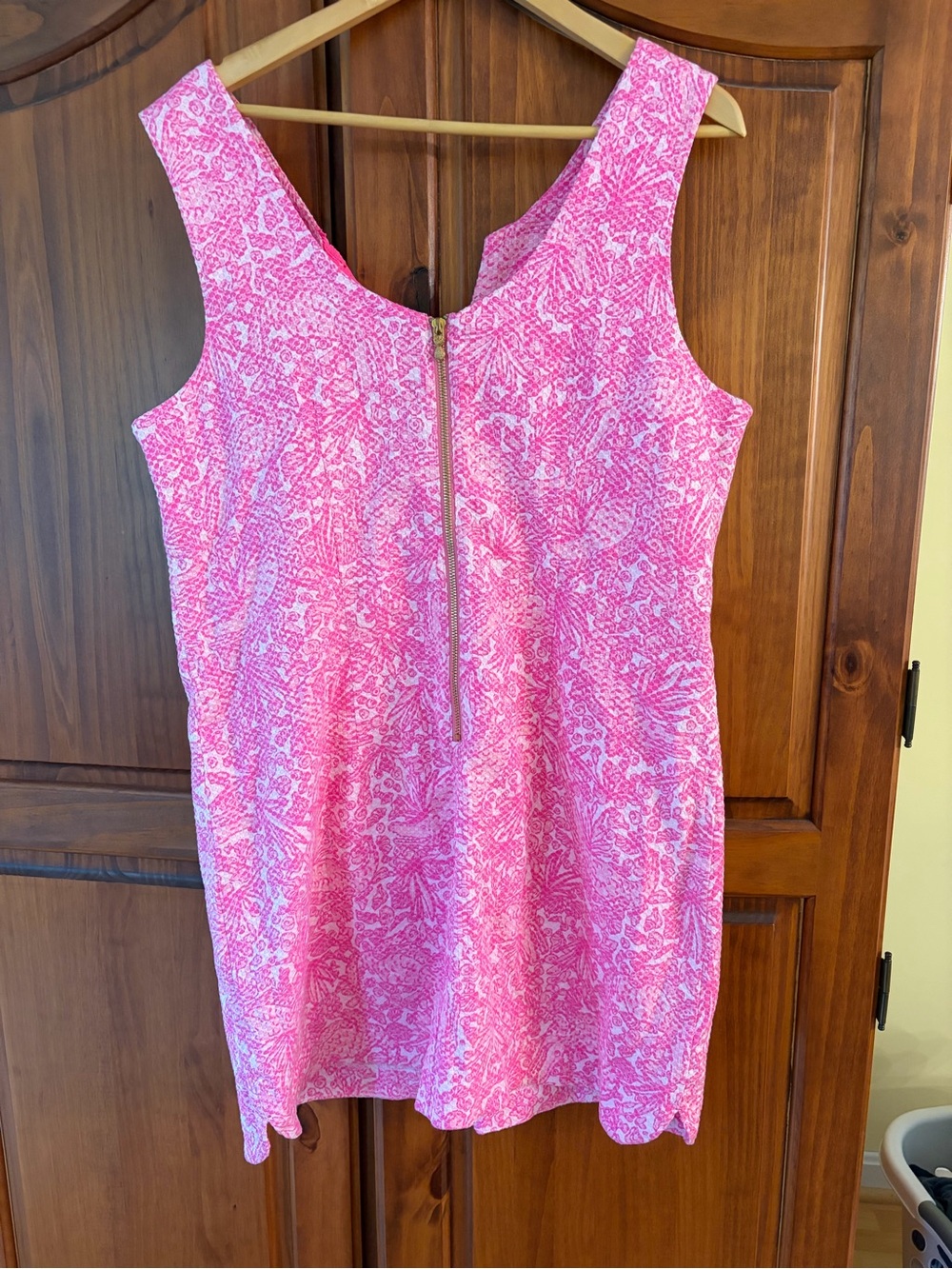 Lilly Pulitzer Hot Pink Floral Sleeveless Shift Dress Size 18 - Picture 3 of 6